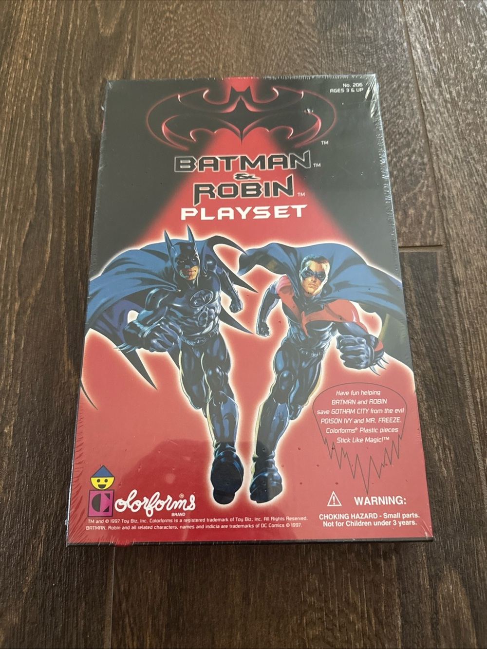 Batman & Robin Playset by Colorforms - Black and Red Box